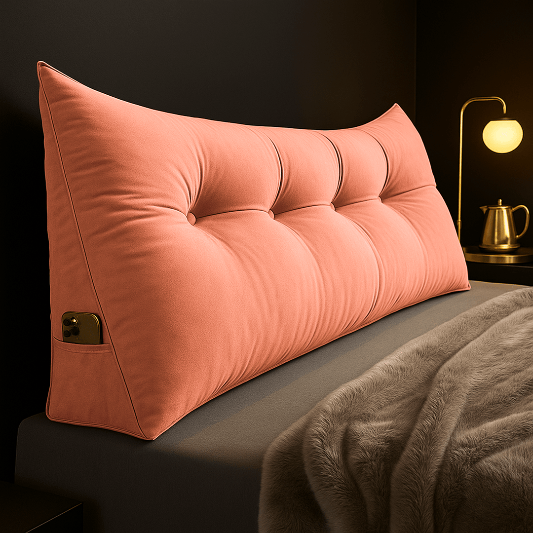 Wedge Padded Backrest Pillow - Wedge Pillow - Salmon - Seravelle Home