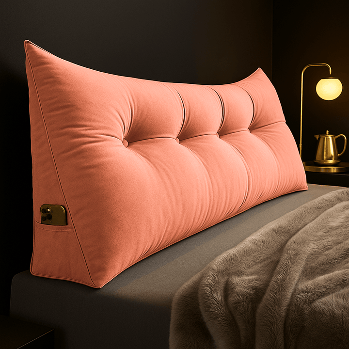 Wedge Padded Backrest Pillow - Wedge Pillow - Salmon - Seravelle Home