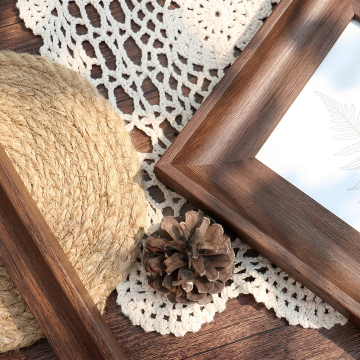 Wood Effect Photo Frame Table Stand - Photo Frame - Dark wood - Seravelle Home