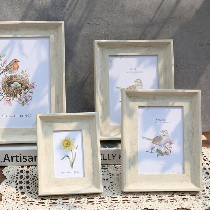 Wood Effect Photo Frame Table Stand - Photo Frame - White wood grain - Seravelle Home