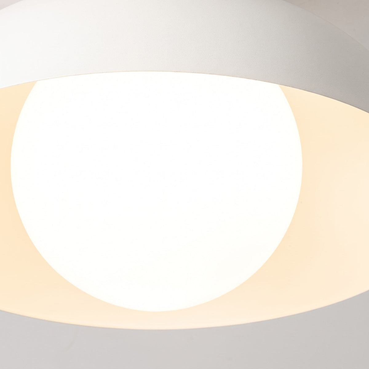 Wooden Dome Semi-Flush Ceiling Light - Ceiling Light Fixtures - White - Seravelle Home