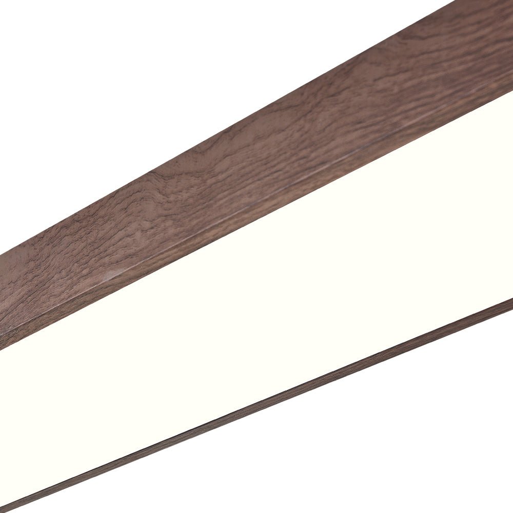 Wooden Linear LED Ceiling Light Flush Mount - Ceiling Light Fixtures - Dark Brown - Seravelle Home