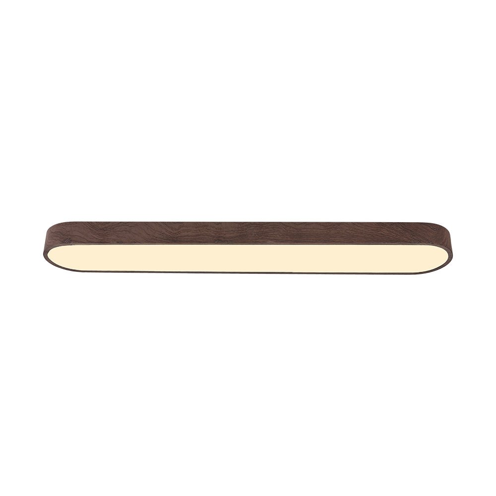 Wooden Linear LED Ceiling Light Flush Mount - Ceiling Light Fixtures - Light Brown - Seravelle Home