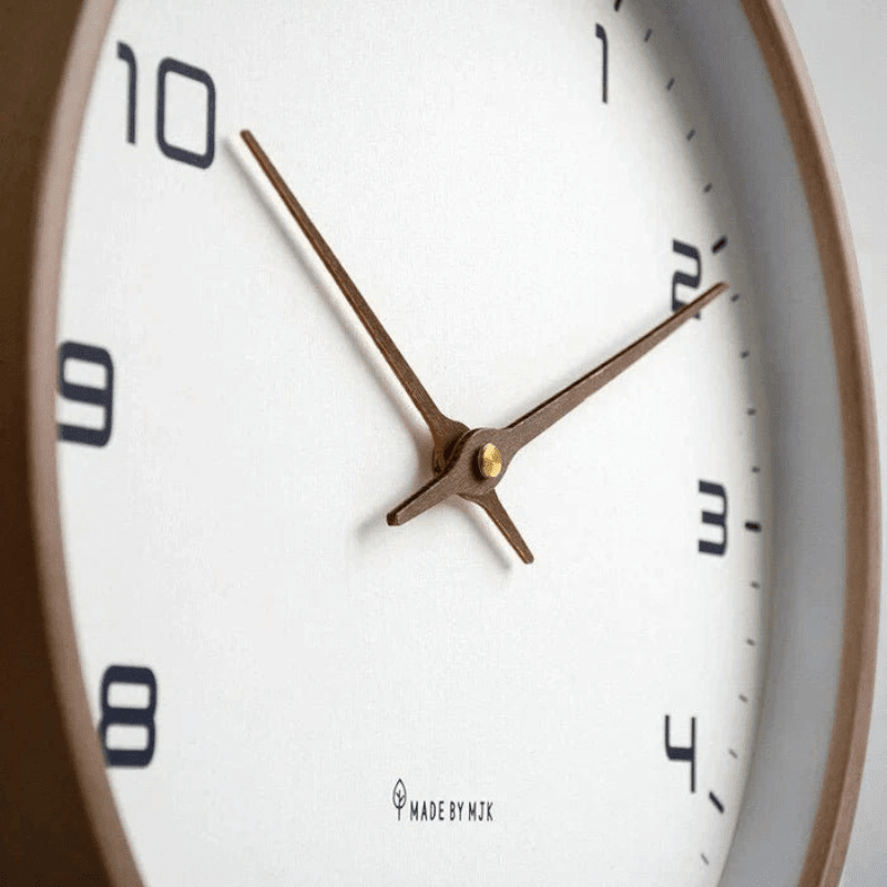 Wooly – Wall Clock in Nordic Design - Wall Clocks - Brown - Seravelle Home